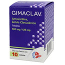 GIMACLAV 500/125 MG TAB C/10 COLLINS GI