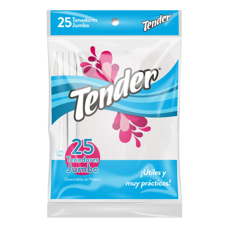 TENDER TENEDOR JUMBO C/25