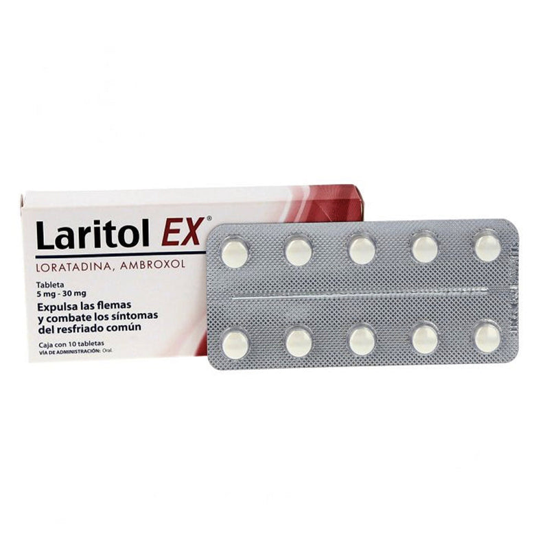 LARITOL EX LORATADINA /AMBROXOL 5/30 MG TAB C/10 G GI