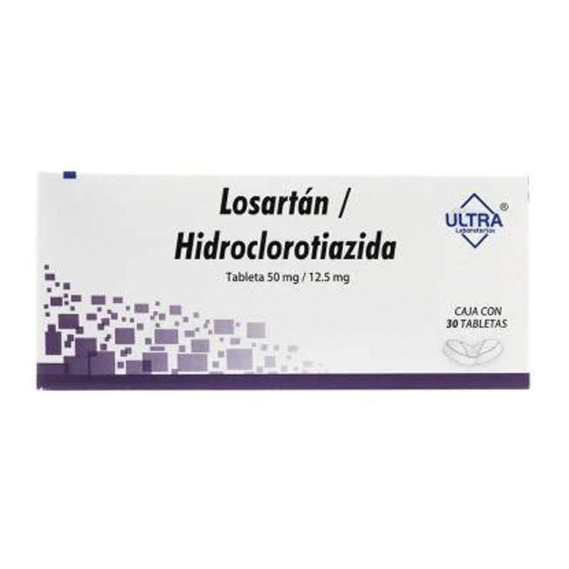 LOSARTAN/HIDROCLOROTIAZIDA 50/12.5 MG TAB C/30 ULTRA GI